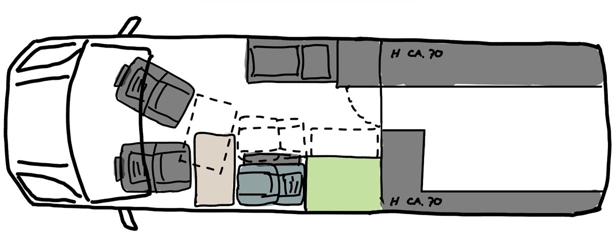 Grundriss Garage, 6,8 m